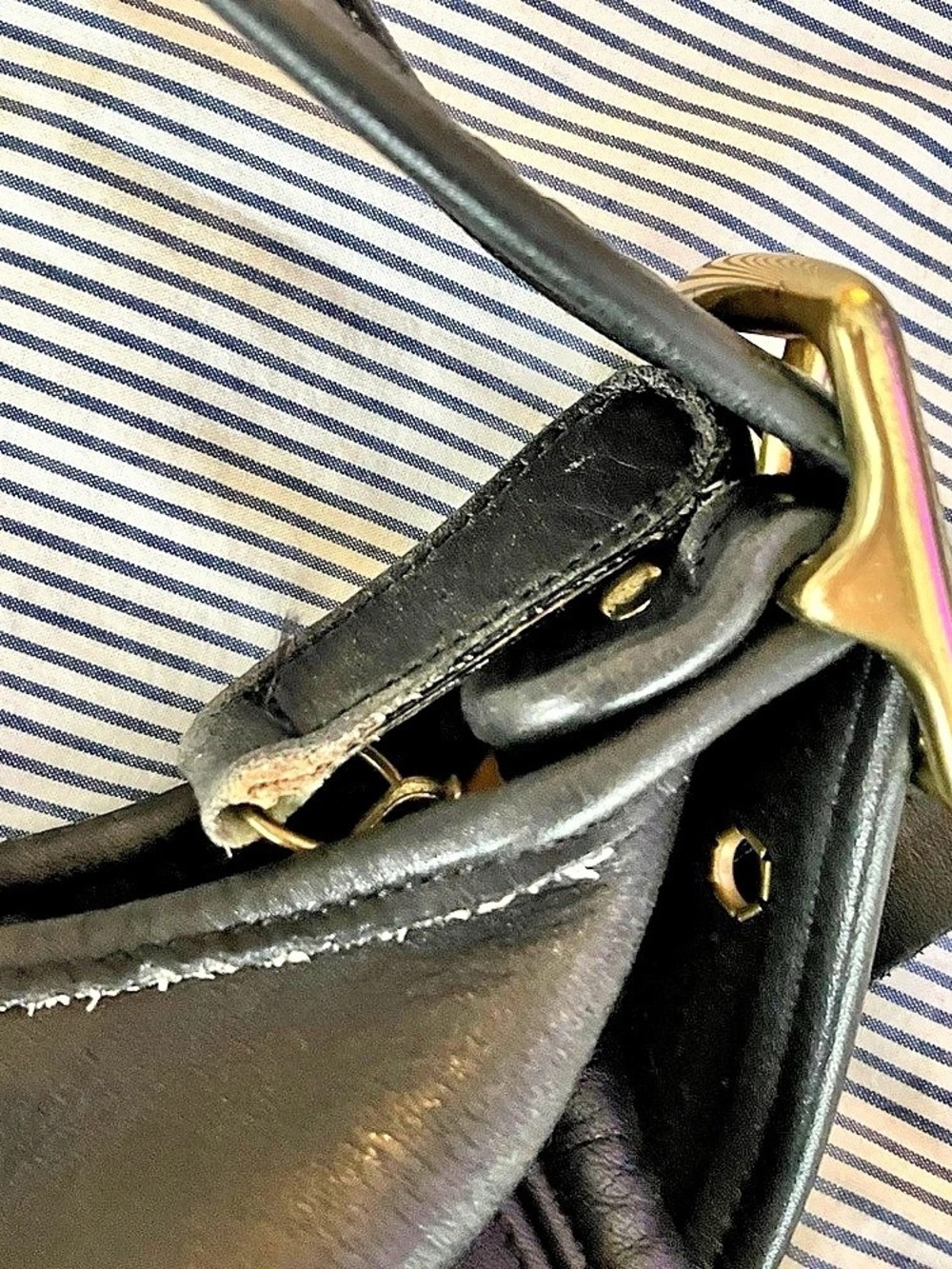 Vintage Coach Helens Legacy Bag 9953 Black Leather Shoulder Bag - Picture 10 of 11